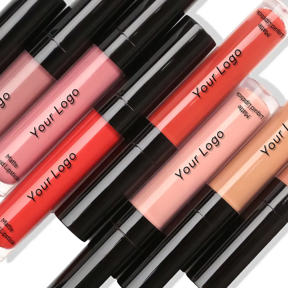 AURORA OEM ODM private label matte glossy mini lip gloss shine lipgloss vegan lip gloss lipstick set nude lip gloss