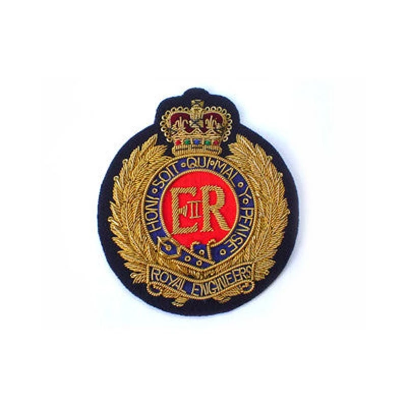 Badges Royal Engineers Bullion Wire Grenade on Maroon BULLION WIRE HIGH QUALITY MADE FROM NANBA GROUP