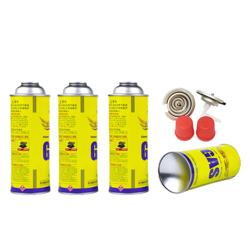 Wholesale 220g 227g 65x158mm Butane Gas Cartridge Empty Butane Gas Can with Valve for BBQ Camping Trip