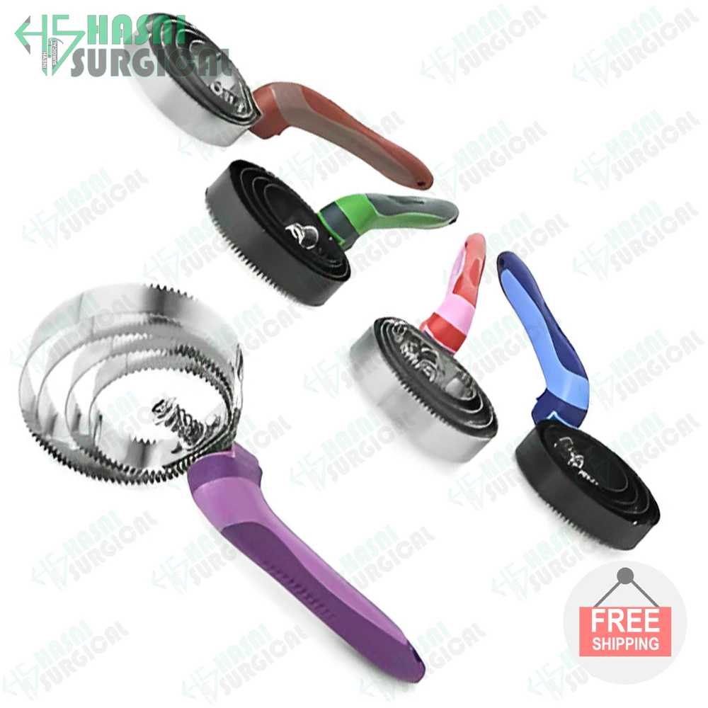 Stainless Steel Cattle Horse Hair Comb, Veterinary Instrument, 4-5-6 Circle by Hasni Surgical CE /ISO Approved