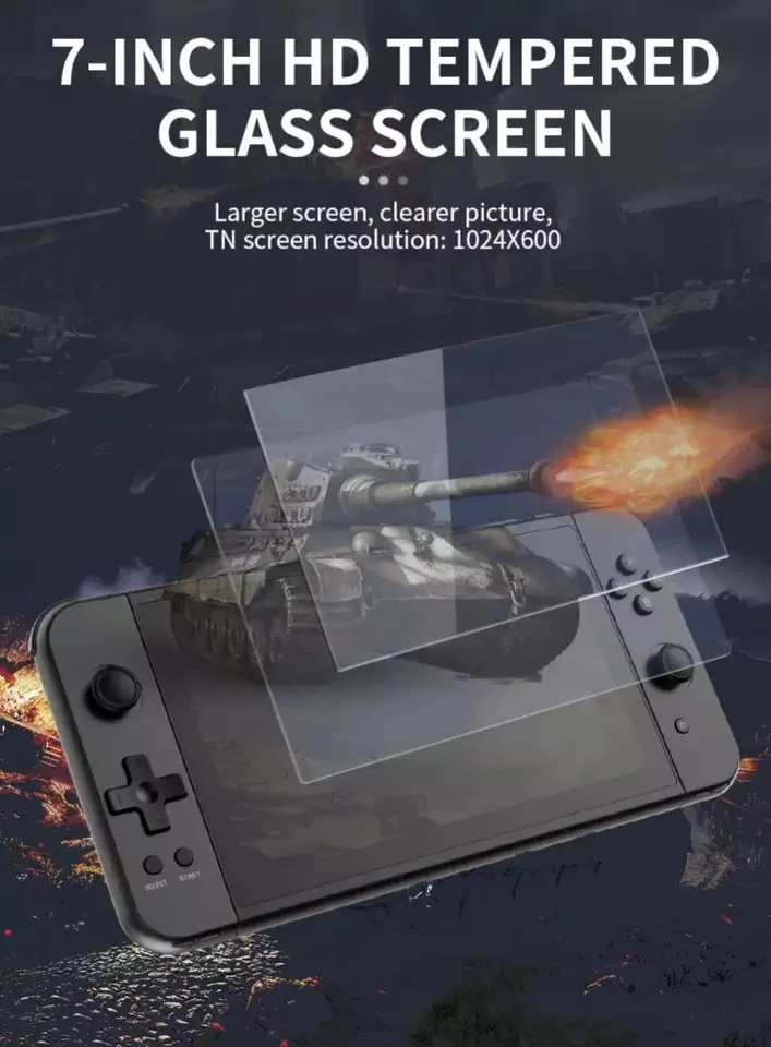 D X70 Handheld Game Console Player 7 inch Retro Classic Game Console  HD TV Out Video Gaming Console For PS1/MD