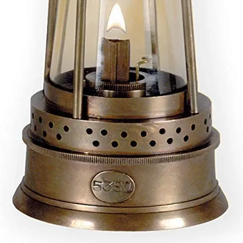 Antique Brass Lantern Miner Lamp Oil Lantern Stylish Decorative Brass Lantern Light Lamp Vintage Lamp for Home Decor  Showpiece