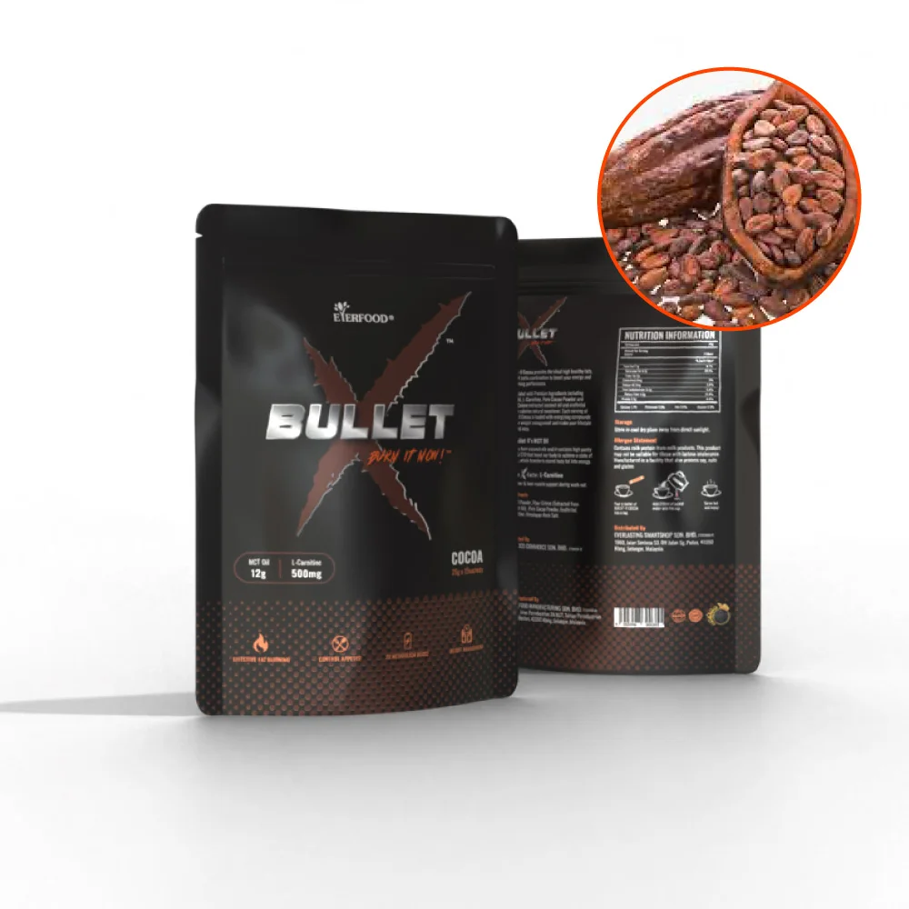 Tending Trending Bullet X Energy Boost Cacao напиток эффективный тоник для взрослых с дозировкой порошка масла MCT диеты и быстрого сжигания жира