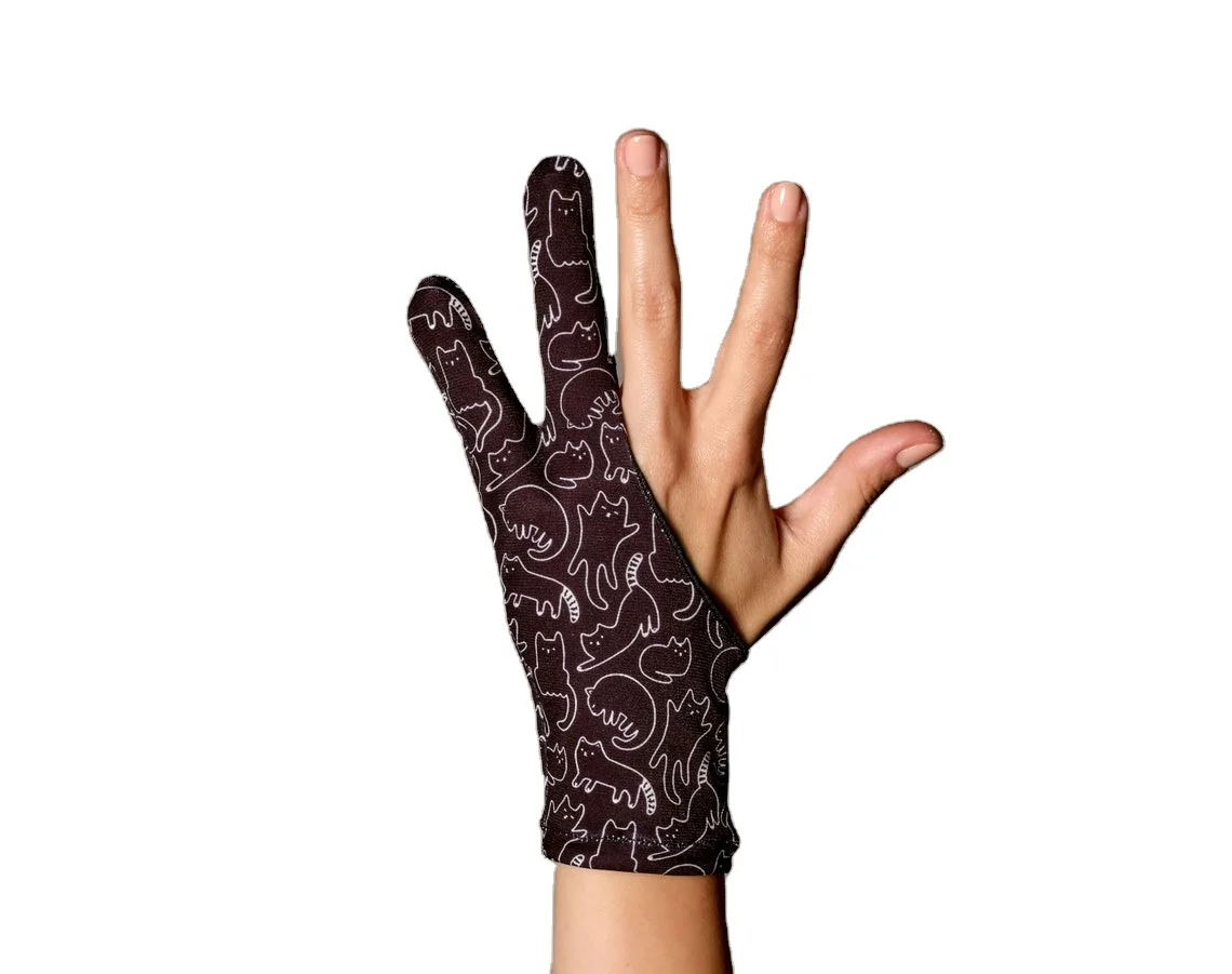 Drawing Glove Double Layer Artist Glove for Drawing Tablet iPad Digital Art Palm Rejection Glove Good for Left and Right Hand