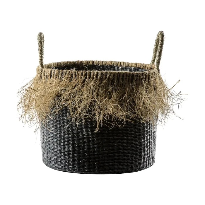 Summer Style Seagrass Woven Baskets Vietnam Supply Storage Rattan Laundry Hamper Wholesale Handmade Home Storage Organization