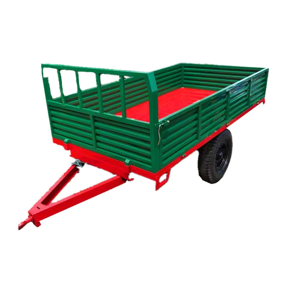 Buy Top Quality 4 Wheel 3-10 Ton Agriculture Farm Trailer 2 Wheel hydraulic dump tractor trailer