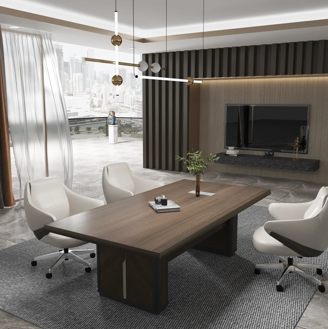 Luxury Large Office Furniture Modern Design Customized Large Conference Table Wooden Boardroom Desk