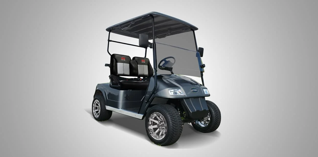 Electric Club Car Golf Cart for Sale Cheap 2 Seats Max Charger Smart Motor Cylinder Battery Controller Wheel Hydraulic Shock Kms