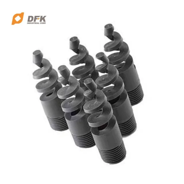 UPVC PEEK Spiral Spray Single Fluid Plastic Nozzle