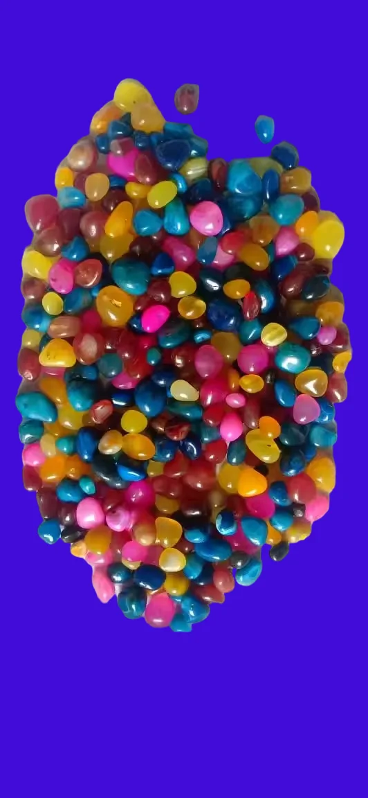 High Quality Tumbled Stone Agate Polished Pebbles Mix Onyx Round Pebbles Mix Color Onyx Stone for Home Decor