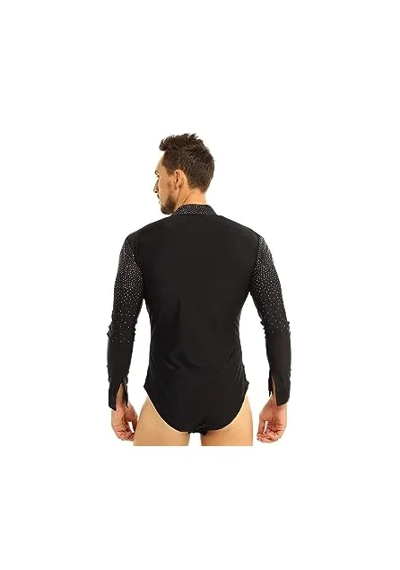 Wholesale High Quality Low MOQ Mens Dance Wear Clothes Gymnastics Dance Wear Men Dance Tops