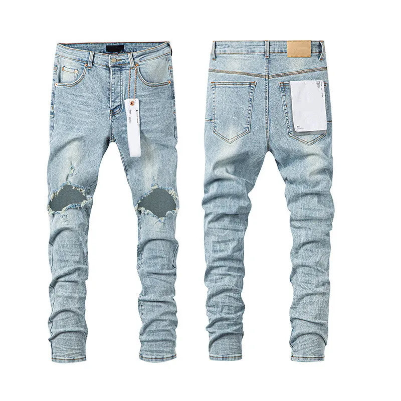 Jeans High street casual soft and comfortable thin stretch slim jeans in stock fast