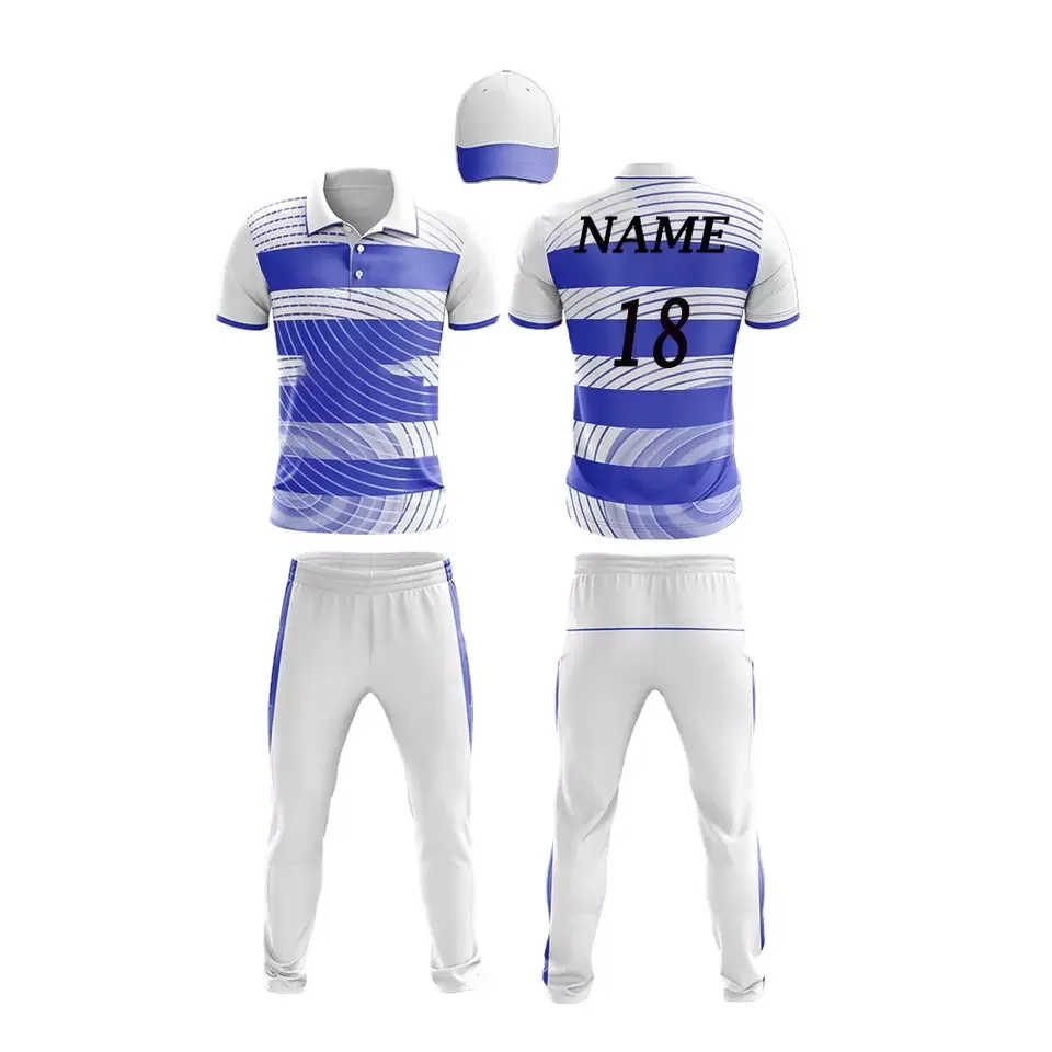 High Quality Custom Sublimated Cricket Wears Cricket Uniforms With Jerseys And Trousers Men High Quality Printed Cricket
