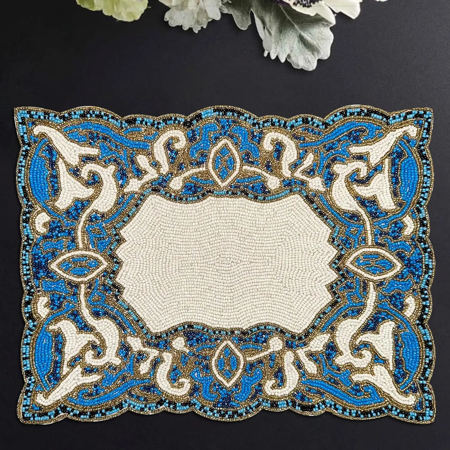 Luxury Kitchen Table Mat Beaded Placemat for Dining Table Use Restaurant Hotel Home Cheapest Price