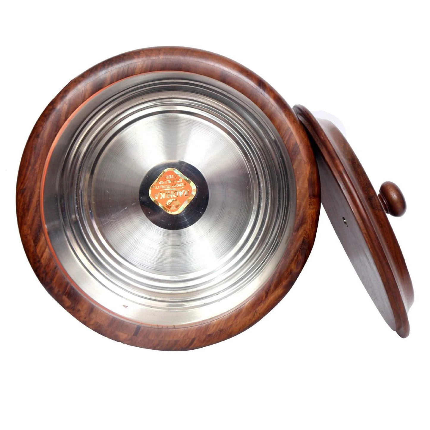Designer Wooden Decorative Internal Metal Stainless Steel Rust Proof Case Hotpot in Wholesale Price High Quality Hotpots