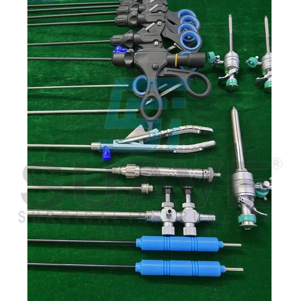 24 Pcs Laparoscopic Surgery Set 5mm x 330mm Graspers Best Quality Reusable Instrument By SUAVE SURGICAL INSTRUMENTS
