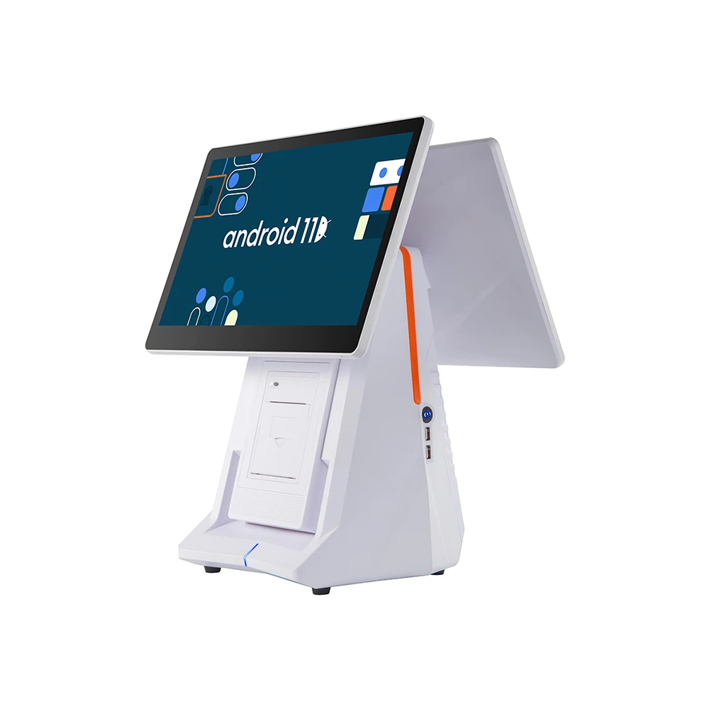 android 11 pos terminal 2GB RAM Touch screen pos system 4G NFC QR barcode scanner with 58/80mm thermal printer