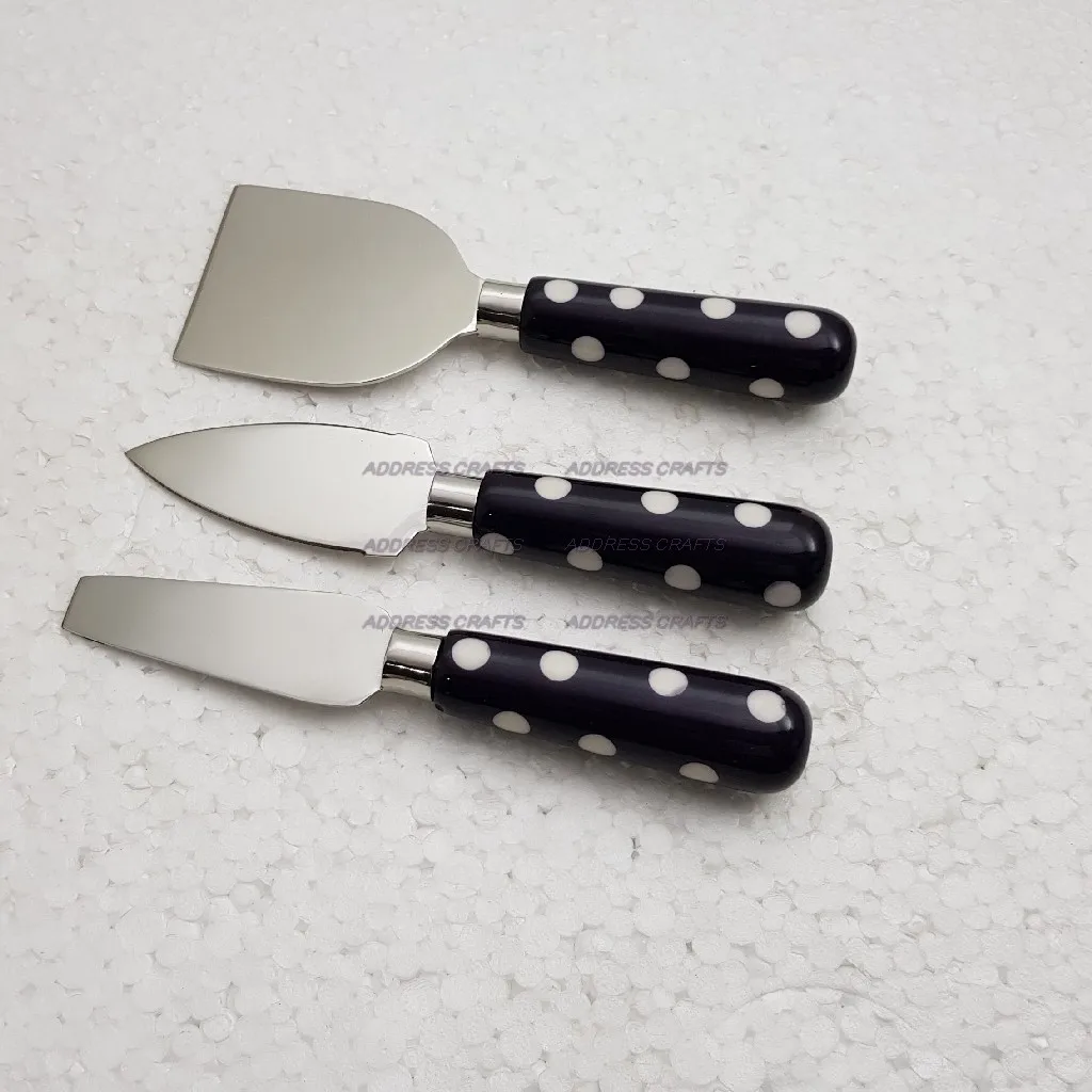 Best Quality Stainless Steel Cheese Knife Set And Resin Handle Table Decorate Birthday Party ware kitchenware Used Cheese Knife
