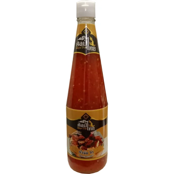 Wholesale Sinlapa Thai  Sweet Chilli Sauce  (Numjim Kai )  Large Bottle Net Content 600 M.L 1x12
