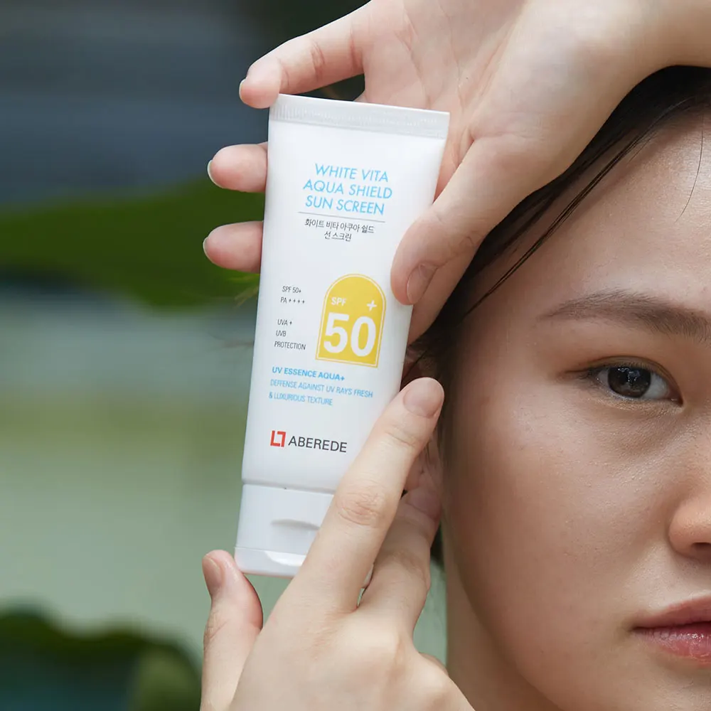 [ABEREDE] Белый Vita Aqua щит солнцезащитный крем SPF50 + PA +++ 50 мл K beauty оптом частная марка корейский