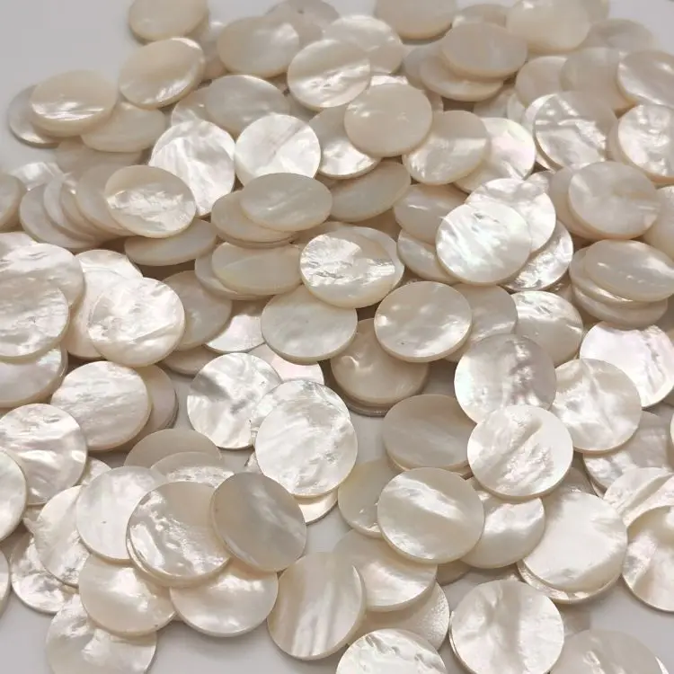 Natural Shell MOPstone Disc Round Shape Flat Mother Of Pearl Gemstone