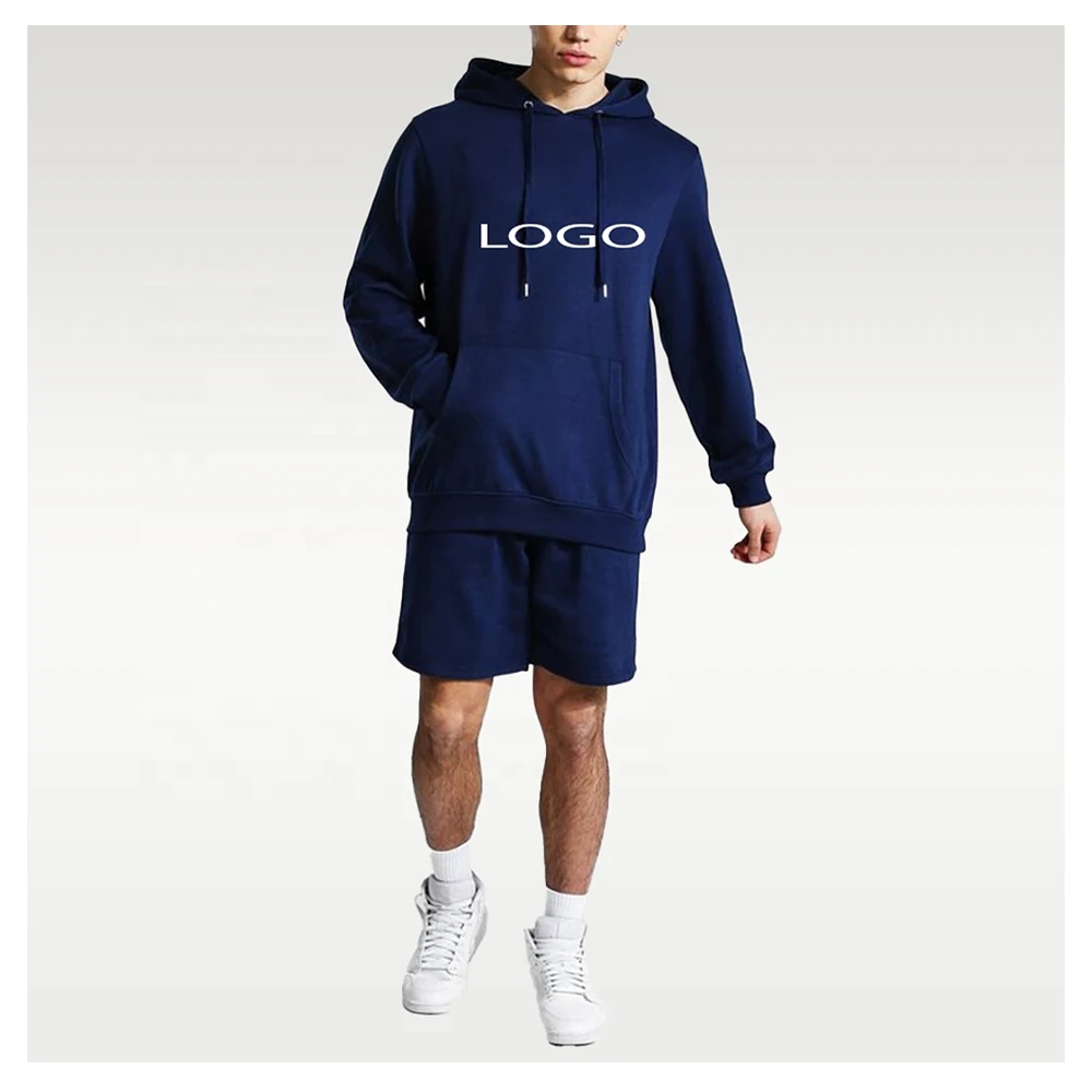 summer draw string hoodie running short Sets | Custom Summer gym lightweight cotton polyester Short Sets