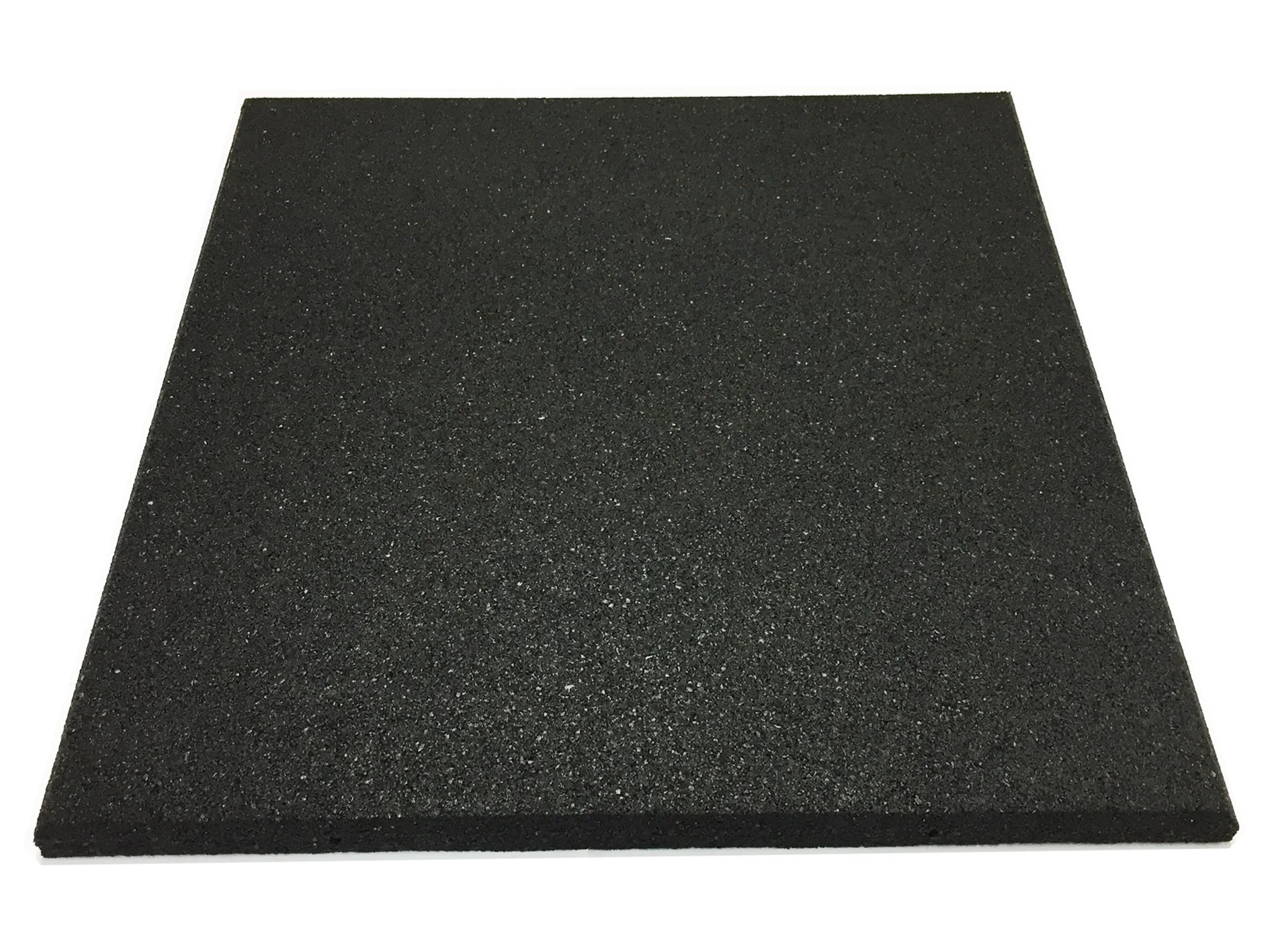 Primefit | Fitmat SQ 20 Squared Shape Rubber Tile Gym Carpet in Black Color