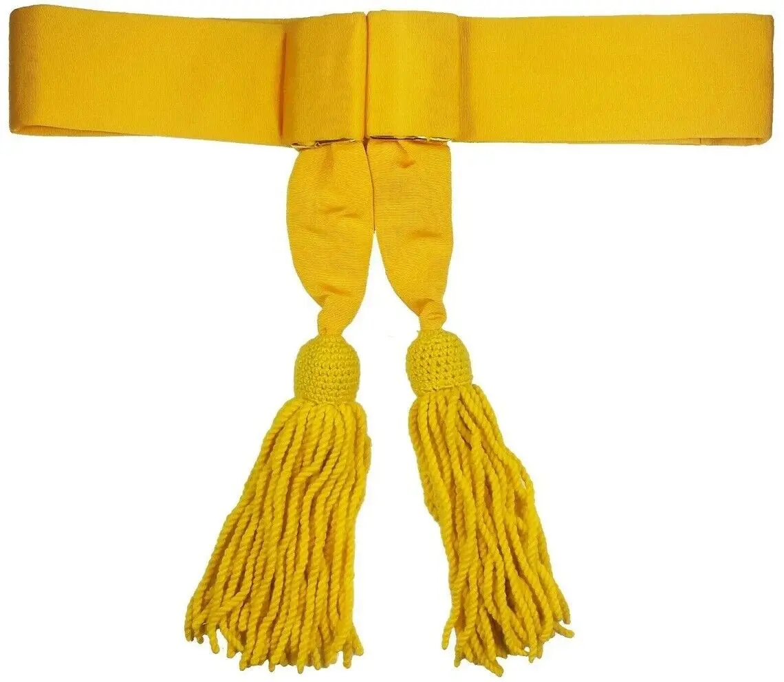 Viscose Red Crimson Waist Belt Sash with Tassel and Brass Fittings Adjusters with or without Sword Web Belt with Slings