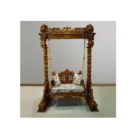 fine quality indoor wooden Swing Designs luxury patio furniture in carved design available for sale by indian manufacturer