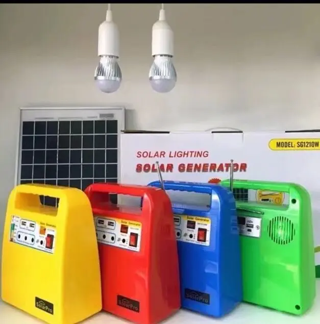 10W portable  solar led light kits   DC Solar Lighting System Mini Solar Power Energy Light System Kits With Radio Function