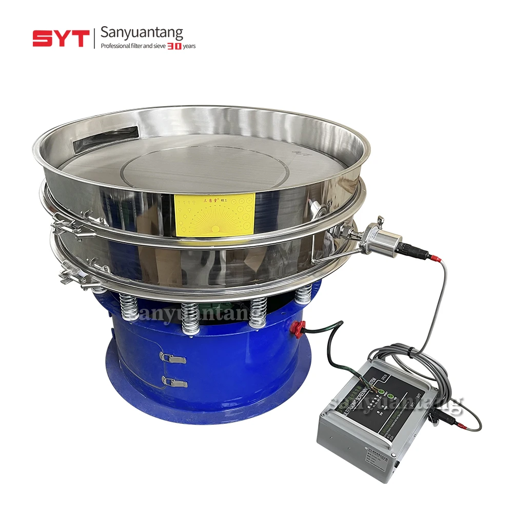 high frequency vibrating sifter silicon negative electrode material screening ultrasonic round vibration sieve