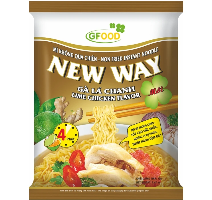 Lime chicken Flavor Vietnam famous noodles healthy instant noodles type cheap bag 70 grams