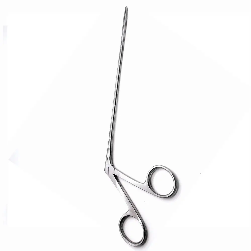 High quality ENT Surgical Ear Forceps Serrated End 1.6mm Stainless Steel Alligator Forceps 8 Inch Medical Forceps