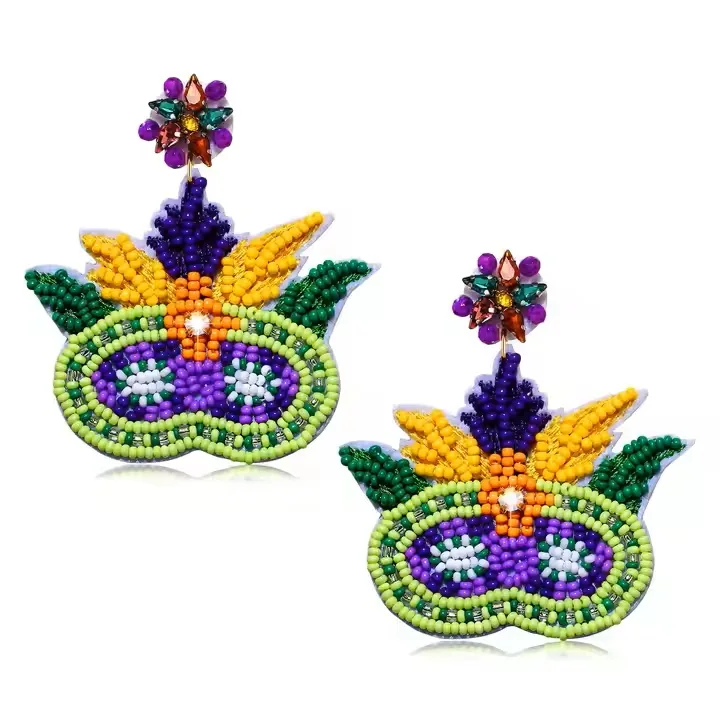 Серьги из бисера с бахромой