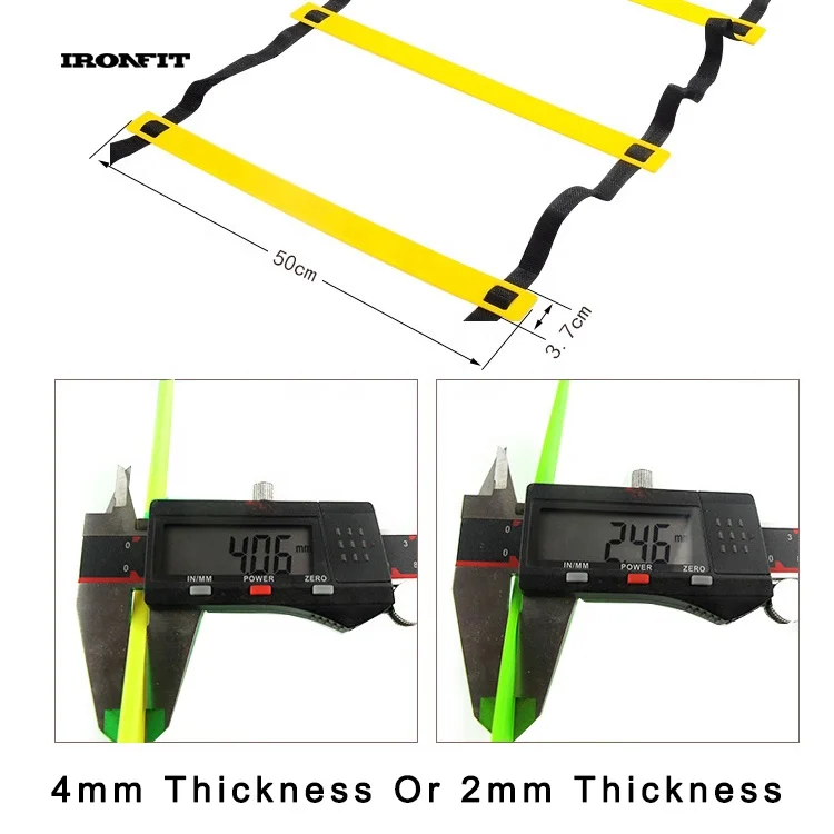 20ft 12 Rung Football Speed Training Equipment Agility Ladders With Carry Bag