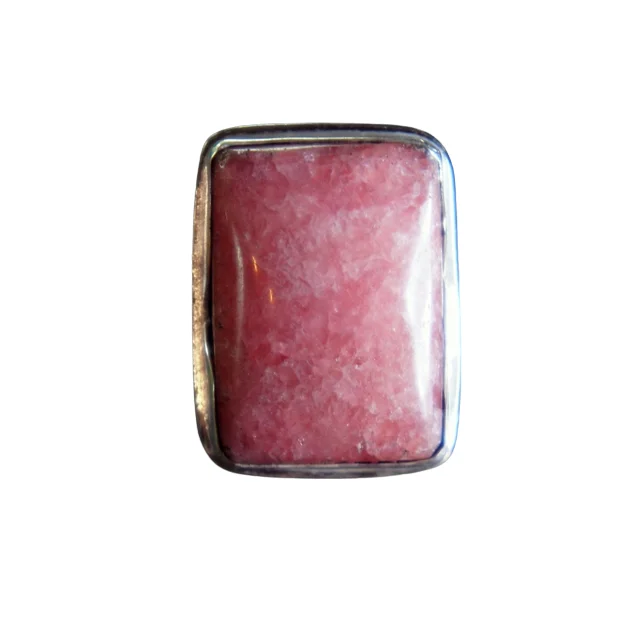Hot Sell 2022 Elegant Rhodochrosite Gemstone with Sterling Silver 925 Ring For Men`s Wearing Ring Low Prices