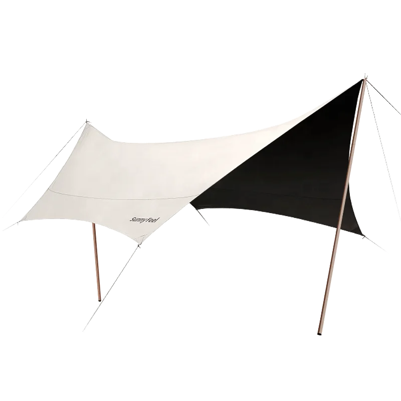 SunnyFeel Rectangle and Polygon Blackout Canopy Tent, PU Coated, Aluminum Alloy Poles, 440x550x240cm
