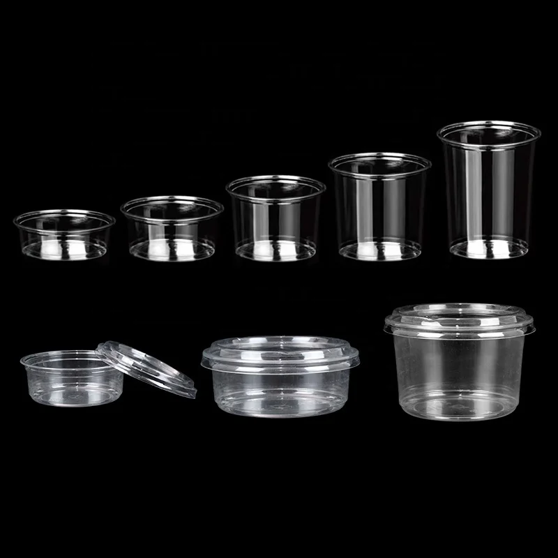 Factory Supplies Disposable Fruit Salad PET Buckets PET Bowls Container PET Jar Acai Bowl