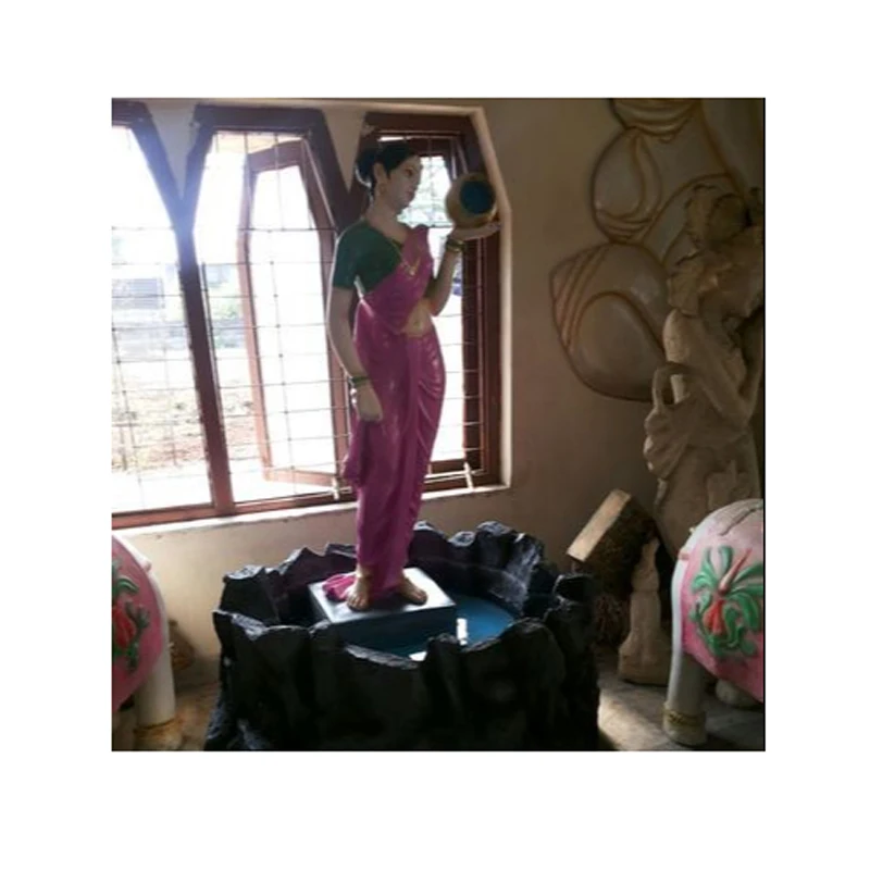 High Quality Welcome Lady Water Fountain with Led Light From Indian Market At Affordable Price