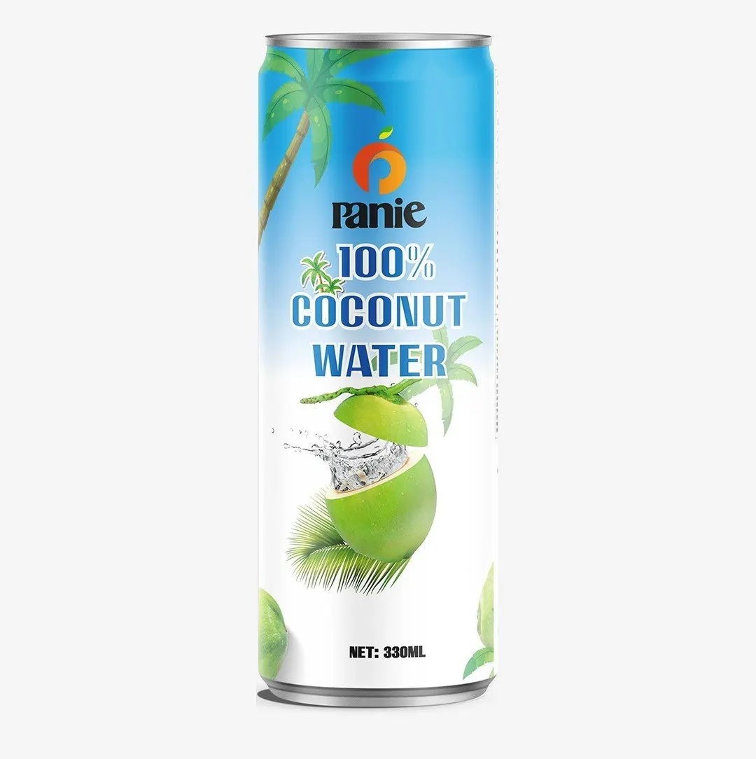 Производство напитков во Вьетнаме низкая цена безалкогольный напиток Собственная Марка 330 мл алюминиевая банка кокосовая вода