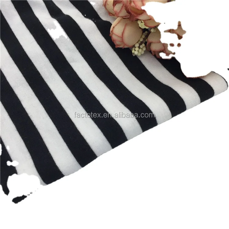 Custom Popular And Cheap Cotton Spandex Striped Stretch Fabric