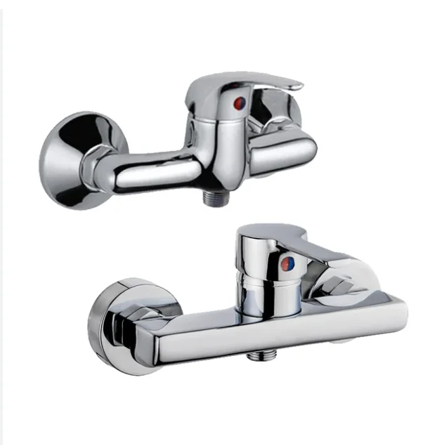 Wall Mounted Bathroom Shower Faucet Mixing Tap Bathtub Valve Shower Faucet Single Handle Cold And Hot Water Mixer Bathtub Faucet
