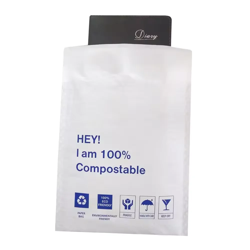 100% Recycled Honeycomb Padded Cushion Kraft Paper Mailing Bags Eco Friendly Compostable Kraft Bubble Envelopes