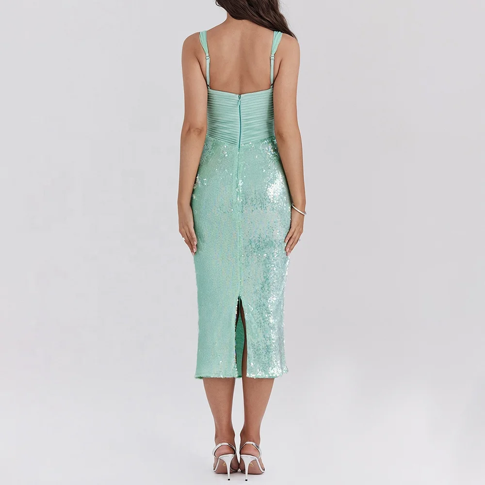 Beaded Prom Dress Party Short Yellow Lilac Dresses Teen Female Sequined Bridal Korean Germany Sequin Corset Midi Dress