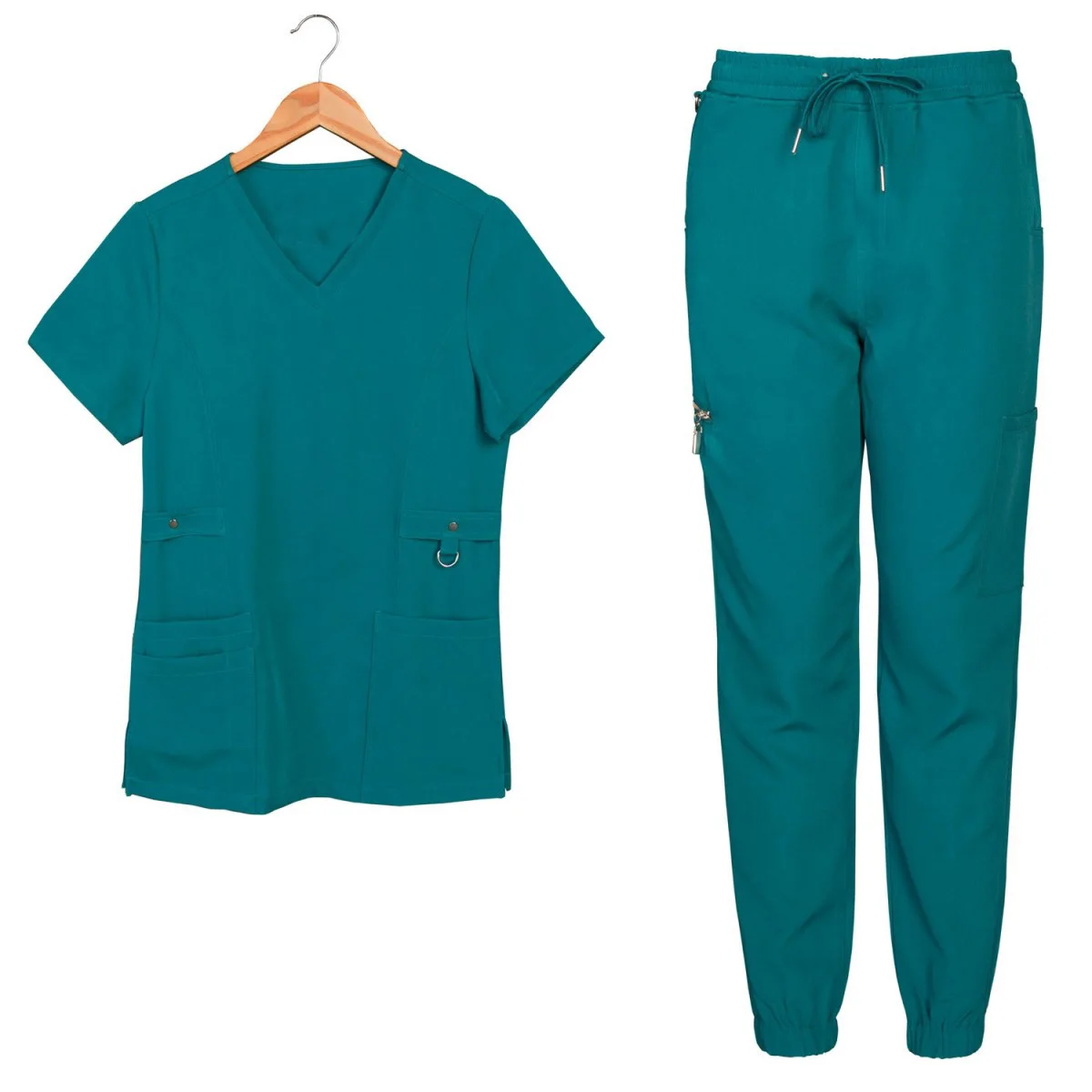 Casual Nurse Uniform White Color Nursing Scrub Women Uniform Pet Clinic Pocket Protection Doctor Work Clothing Hospital Uniform