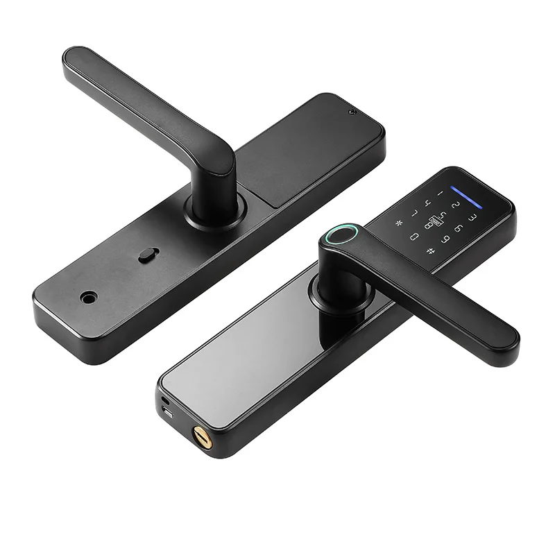 Hotel Security Digital Fingerprint Handle Electronic Lock TTlock BLE WIFI Tuya Waterproof Smart Door Lock with Wifi