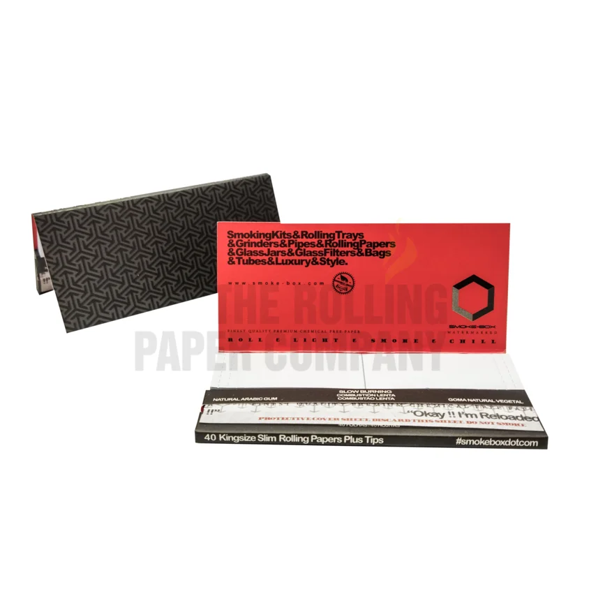 CUSTOM ROLLING PAPERS WITH TIPS FOR SMOKING (NO CLOSE)