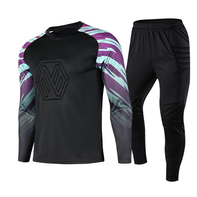 Custom Sublimation Design Training Goalkeeping Kits Goalkeeper Uniform Set Padded Uniform Football Mens Soccer Tracksuit Wear