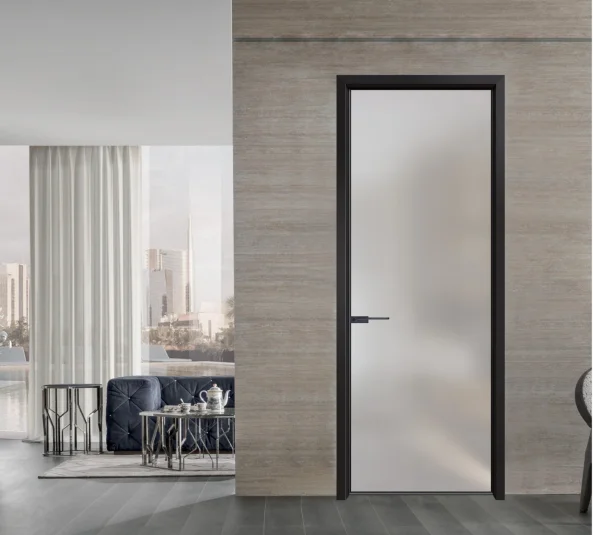 Foshan Wholesale swing door with glass Interior Glass Swing Doors Double kitchen slide door for kitchen and bedroom