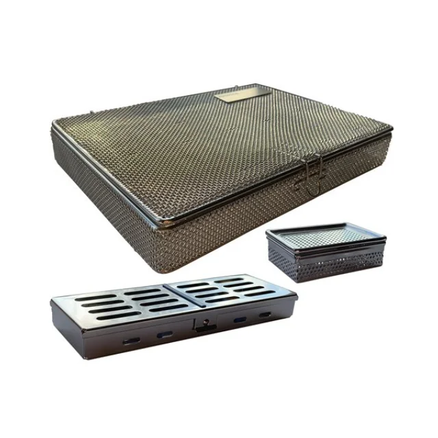 Medical Manufacturers Custom Stainless Steel Metal Wire Mesh Cleaning Sterilization Basket Food Storage Transportation Baskets